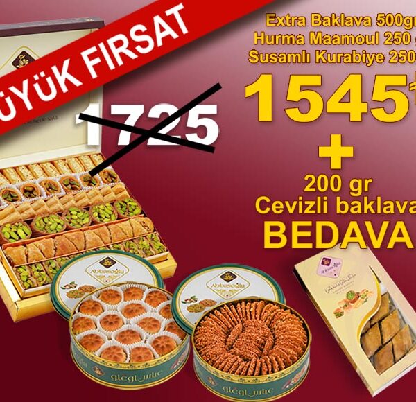 Karışık Tatlı Set – Baklava, Maamoul ve Kurabiye Çeşitleri