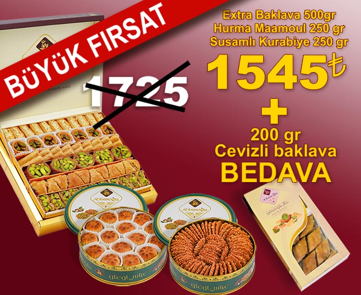 Karışık Tatlı Set – Baklava, Maamoul ve Kurabiye