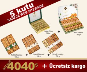 5 Kutu Baklava ve Maamoul – Karışık Tatlı Seti