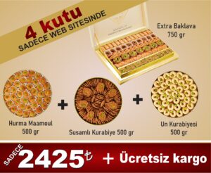 4 Kutu Baklava ve Maamoul – Karışık Tatlı Seti